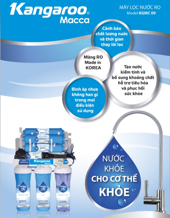 Các chức năng chính của Máy lọc nước Kangaroo Macca